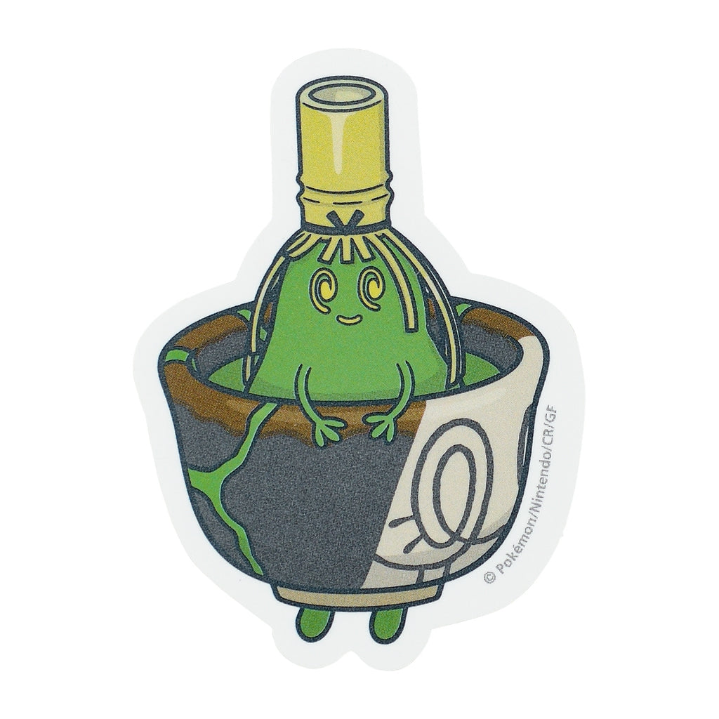 Pokemon Sinistcha sticker with matcha design from Japan
