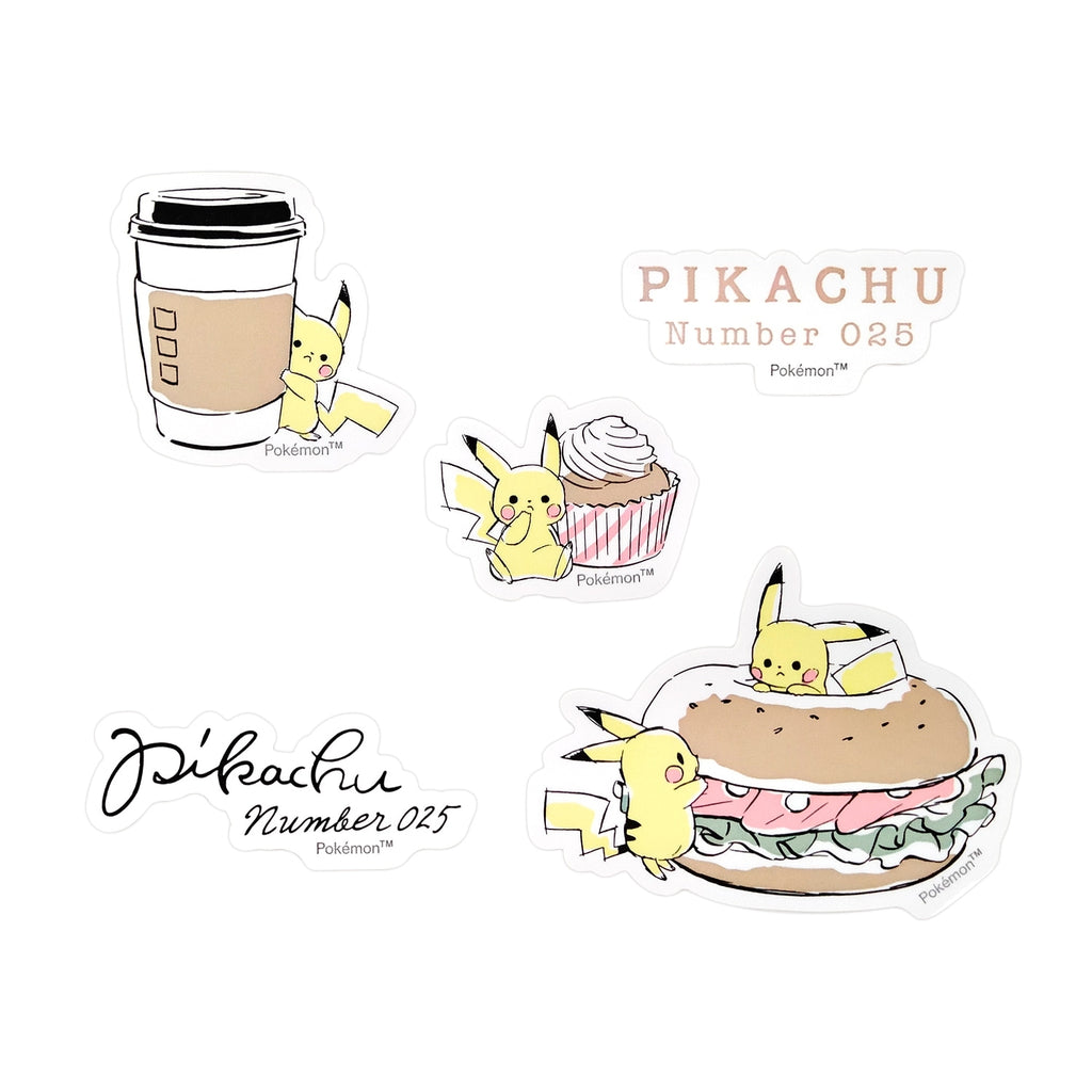 Pikachu mini deco collage sticker from Japan, showcasing iconic Electric-type Pokemon design