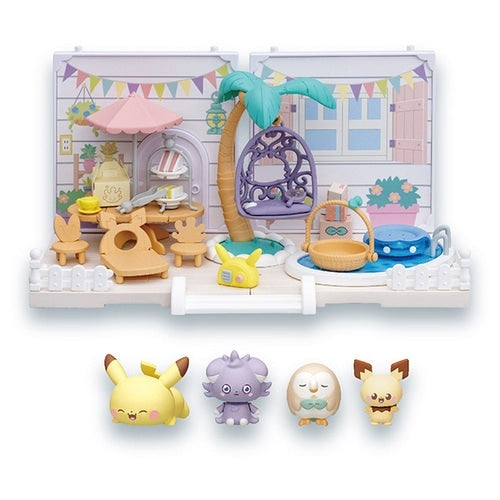 Poke Peace House Figure from Japan with colorful garden design