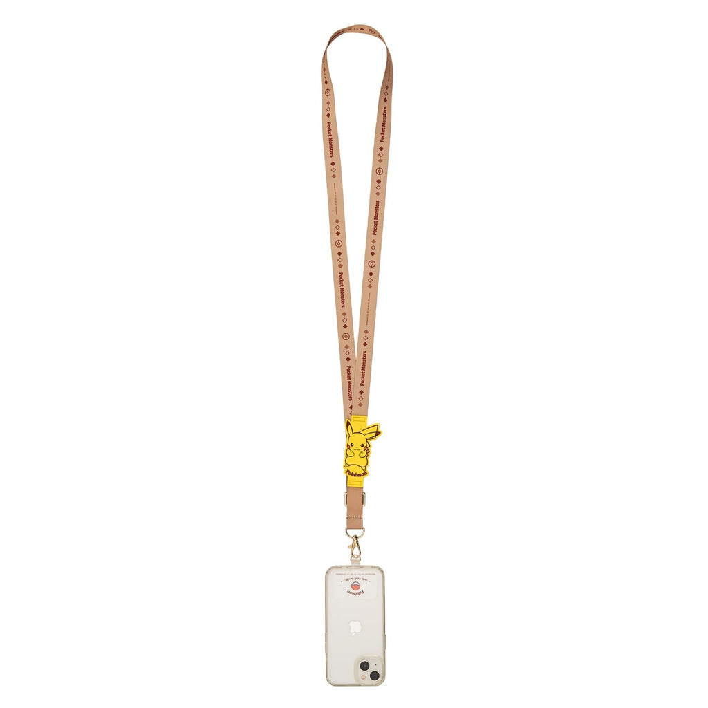 Shoulder strap Pikachu with rubber parts