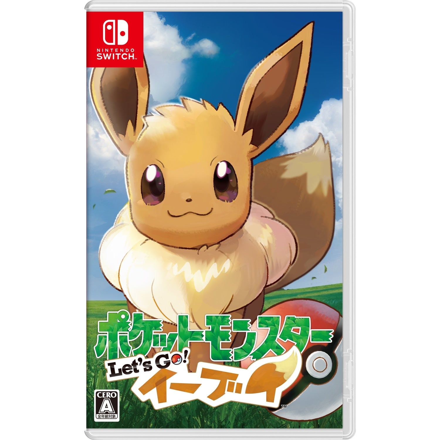 Pokemon Let's Go Eevee game from Japan, featuring Eevee on the cover