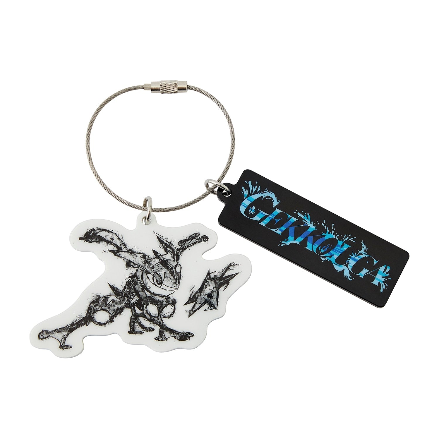 Acrylic Gekkouga key ring with vibrant design from Japan