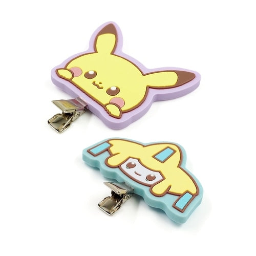 Rubber Pikachu hair clip with cute expression from Japan