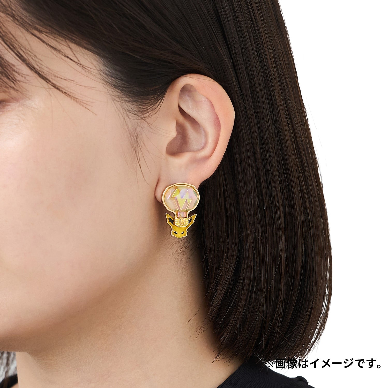 Pokémon earrings with electric terrace thunders design, shipped from Japan, anime fan gift