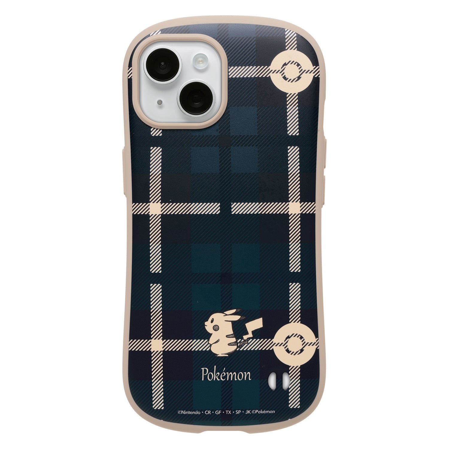 [iPhone 15 only] iFace First Class case (check/navy)