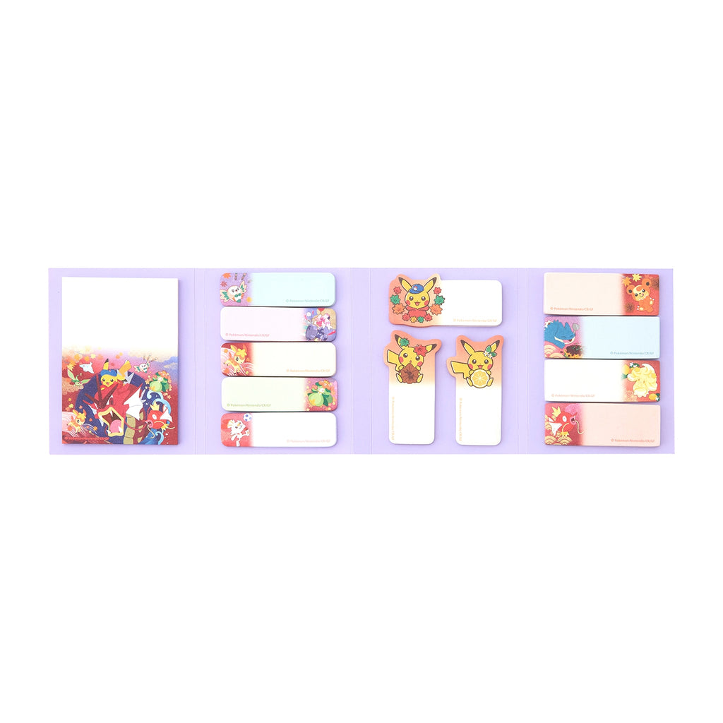 Sticky Set with Pokemon characters, part of Japan-exclusive stationery collection