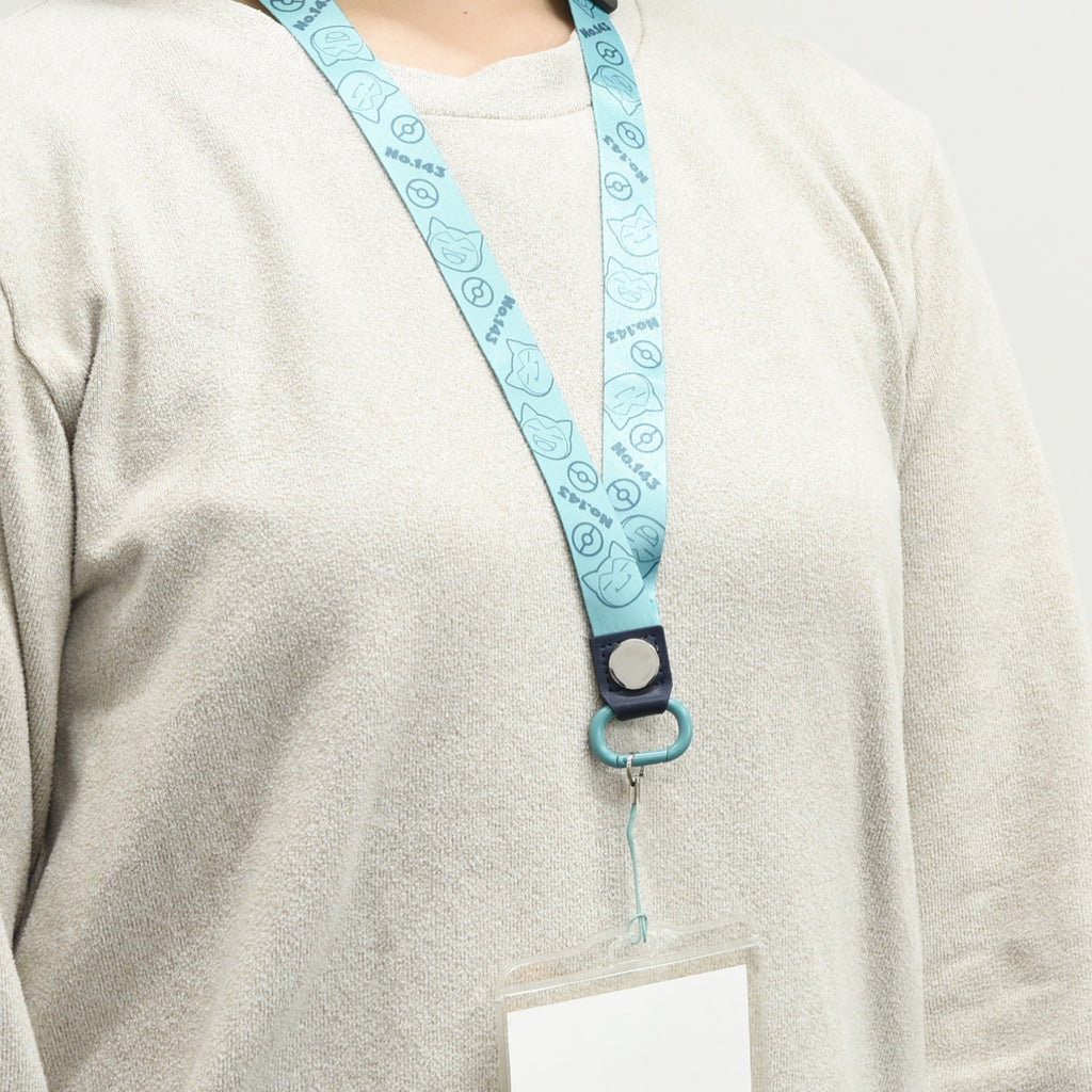 Authentic Japanese Snorlax neck strap with official Pokemon logo