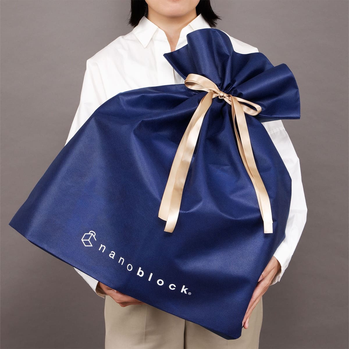 Gift bag for nanoblocks XL (navy)