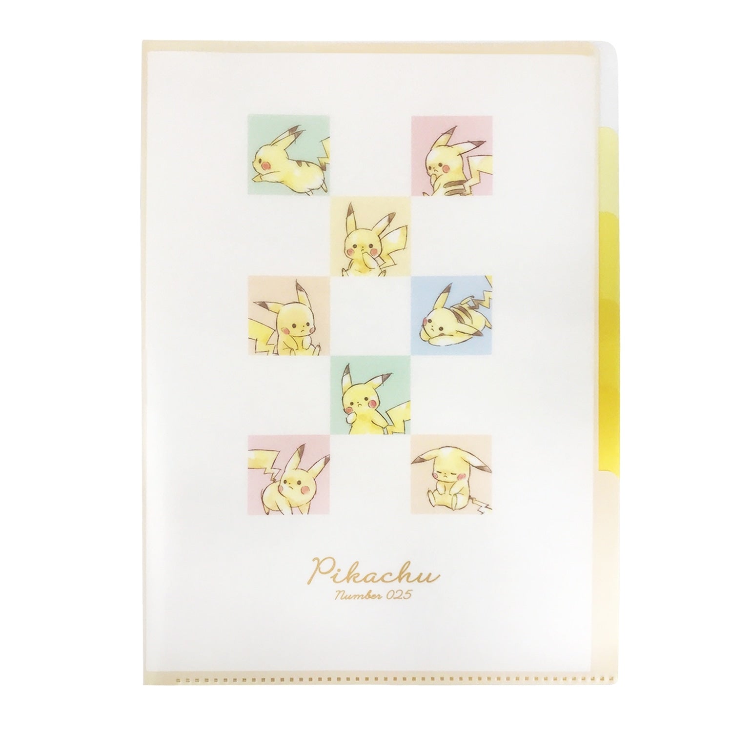 Pikachu 5 index clear file "Pikachu number025" pastel color