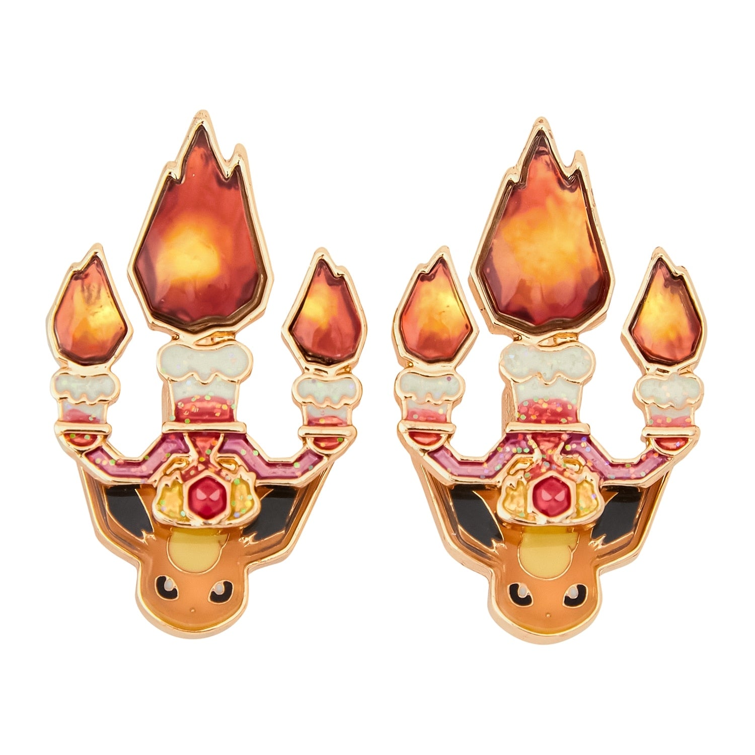 Pokémon Accessory Earrings Fire Terrace Booster from Japan, detailed anime design