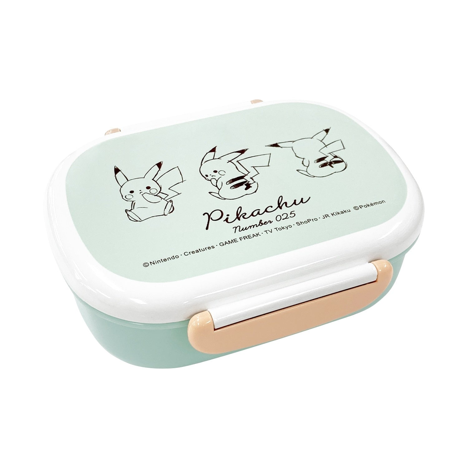 1-tier lunch box 360ml "Pikachu number025" mint