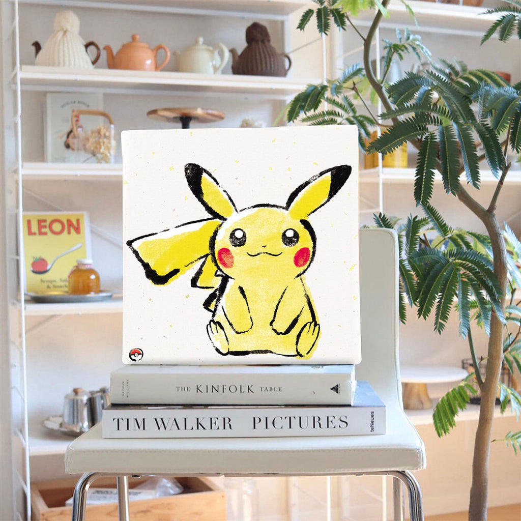 Japanese Pokemon art panel, Pikachu, licensed by Pokemon Center Japan