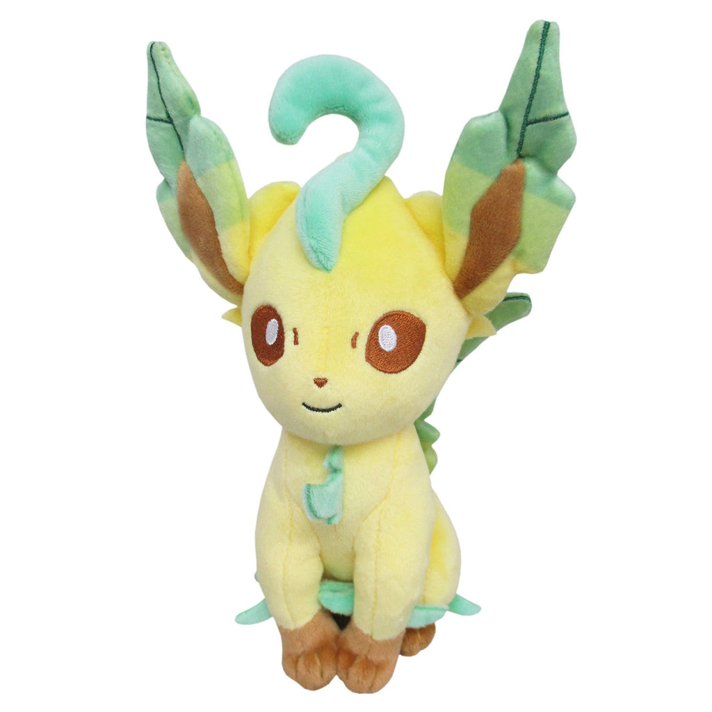 Authentic Japanese Leafeon plush toy with intricate details from Pokemon Center