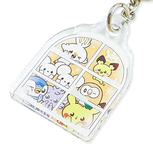 Authentic Pokemon Center Japan 4-Color Ballpoint Pen with charm, Winter Pokepiece design, sourced directly from Japan