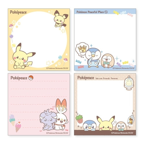 Pokemon Square Memo from Japan, 8cm collectible notebook with colorful anime design