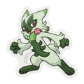 Pokemon Nyarote sticker, featuring Floragato, from Japan