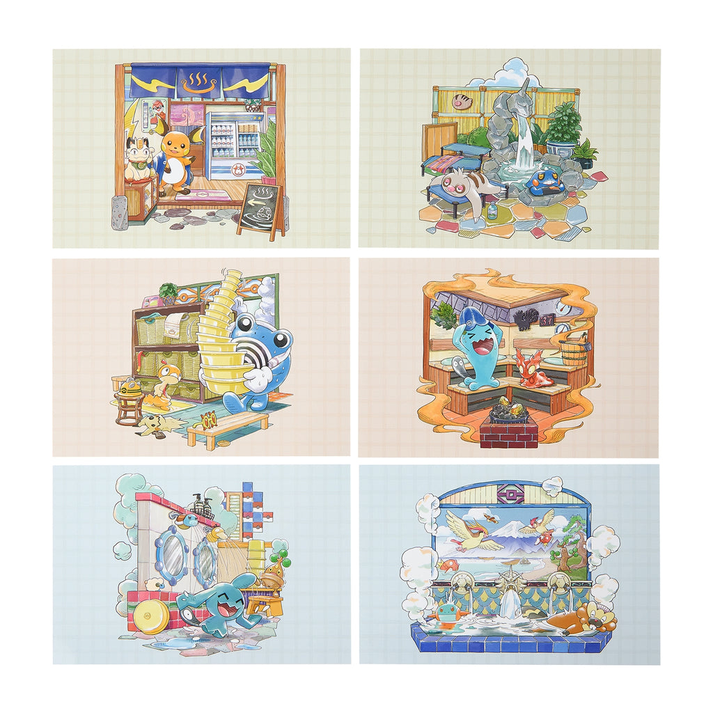 Set of 6 postcards Pokemon Sento