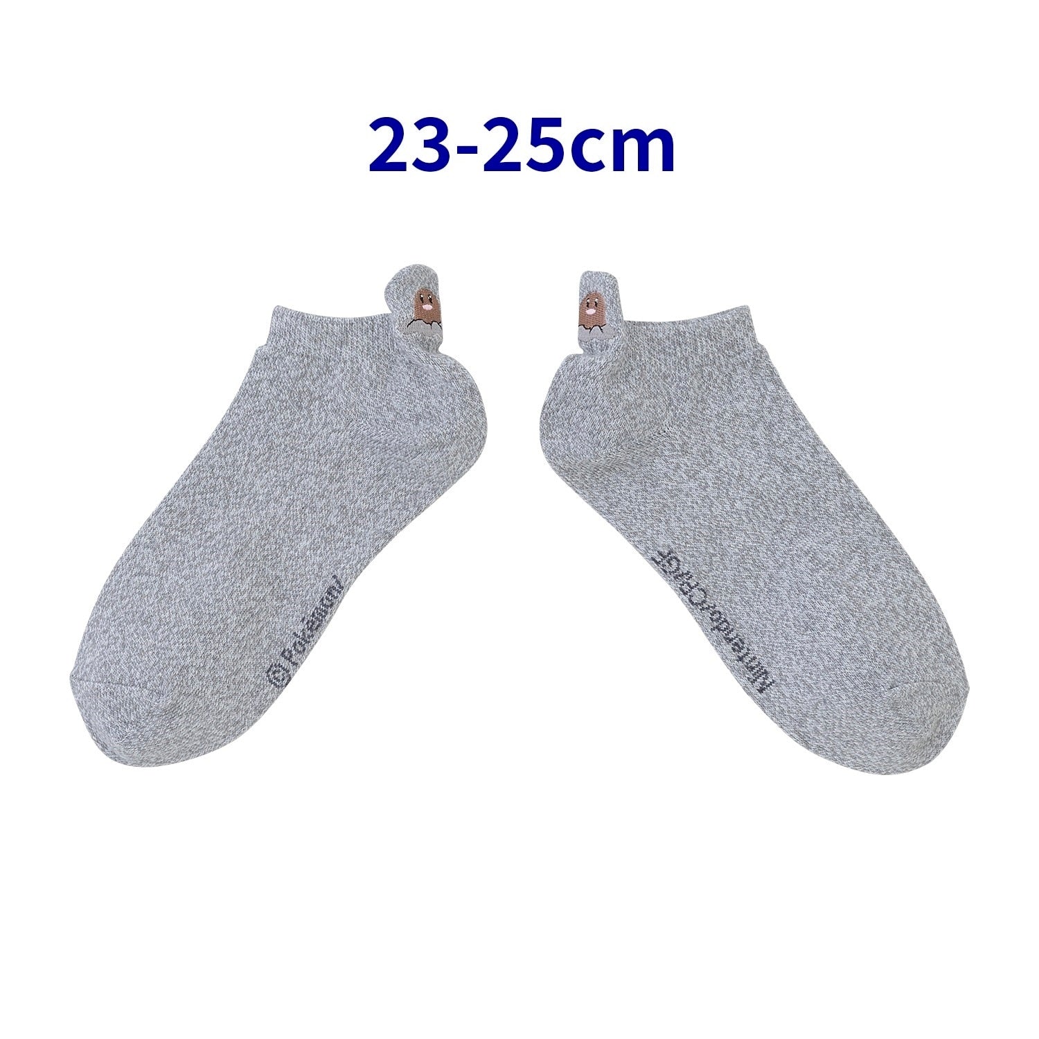 [Choice] Short socks with heel embroidery Digda (23-25cm) / (25-27cm)