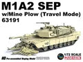 1/72 Americas M1A2 Abrams SEP Mine Plow Equipment (Tora Les Belles Mode) Dessert Color Completed Product "Neo Dragon Armor Series" [DRR63191]