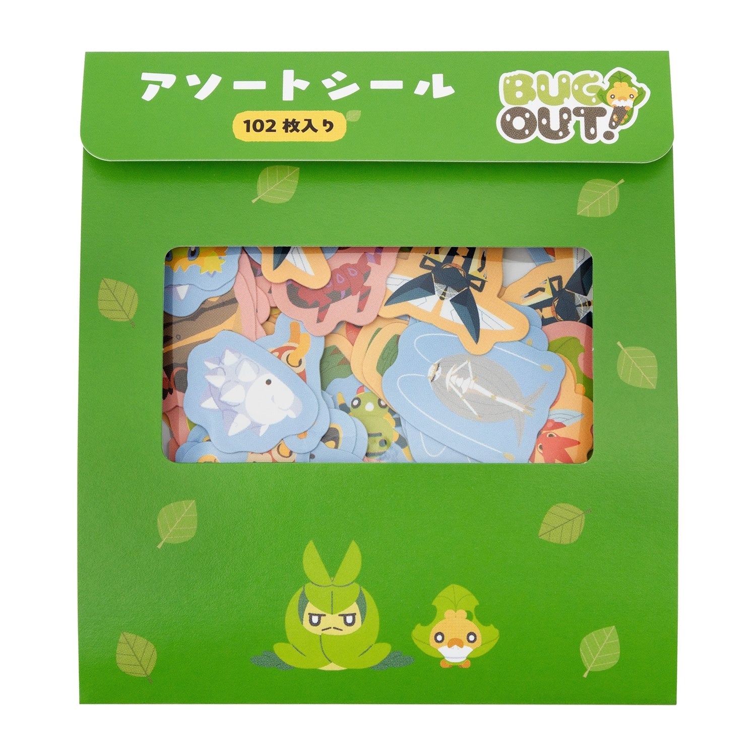 Assorted Pokemon stickers BUG OUT! with colorful characters from Japan