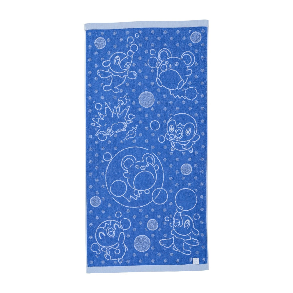 Bubbly Hour Pokemon bath towel with vibrant characters from Japan
