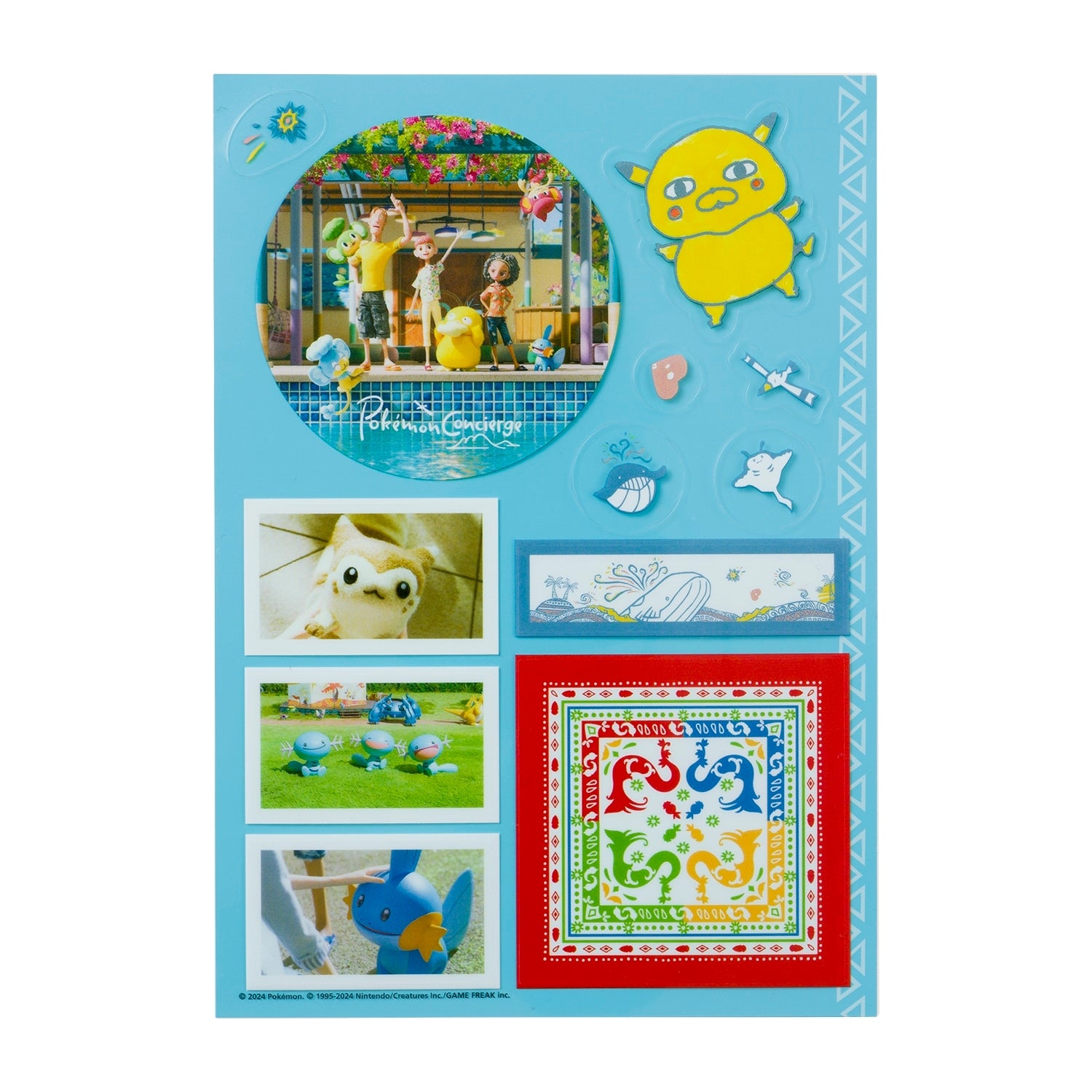 Pokemon sticker set with various characters, officially licensed from Japan