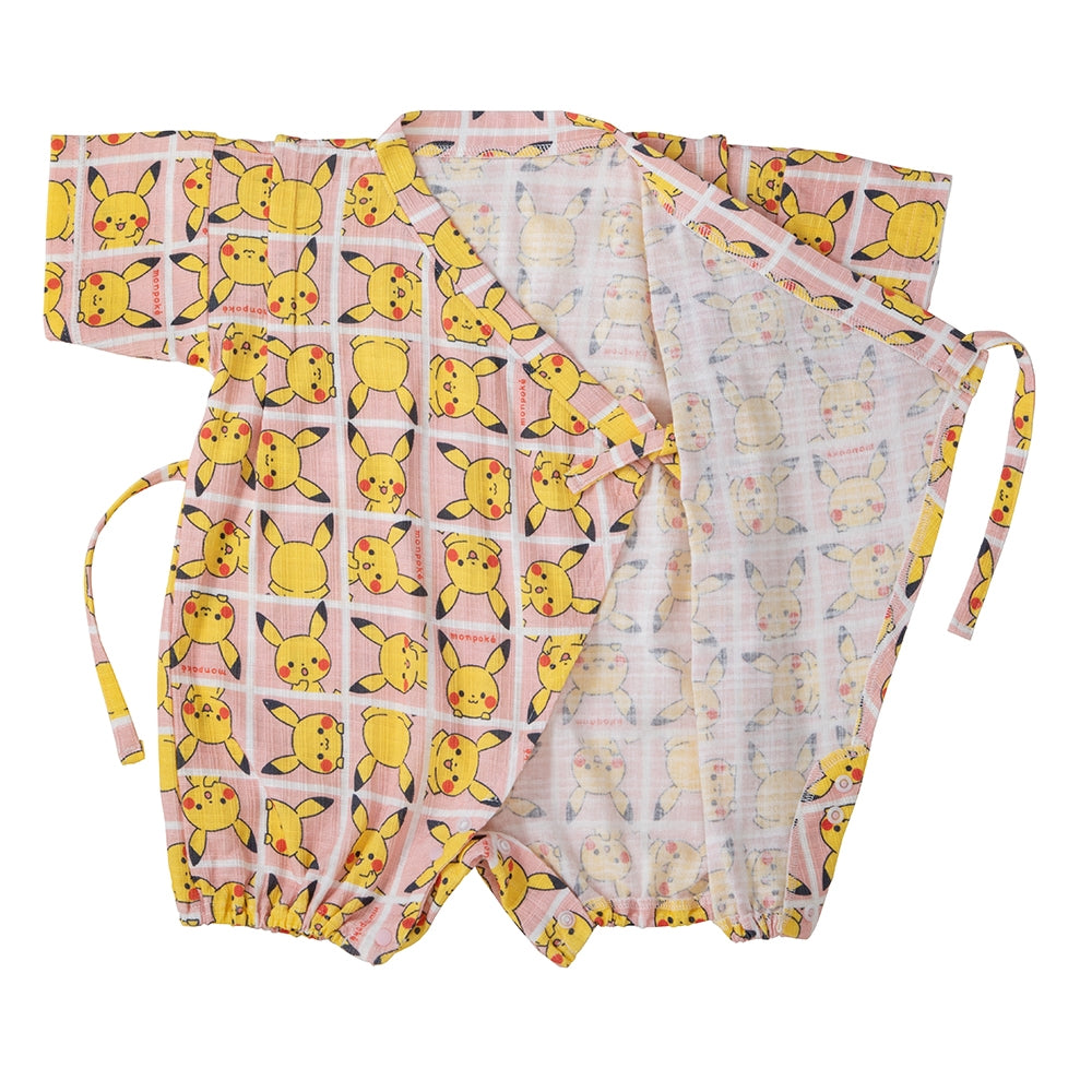 Monpoke Pikachu Hello Pattern Jinbei Combination Pink