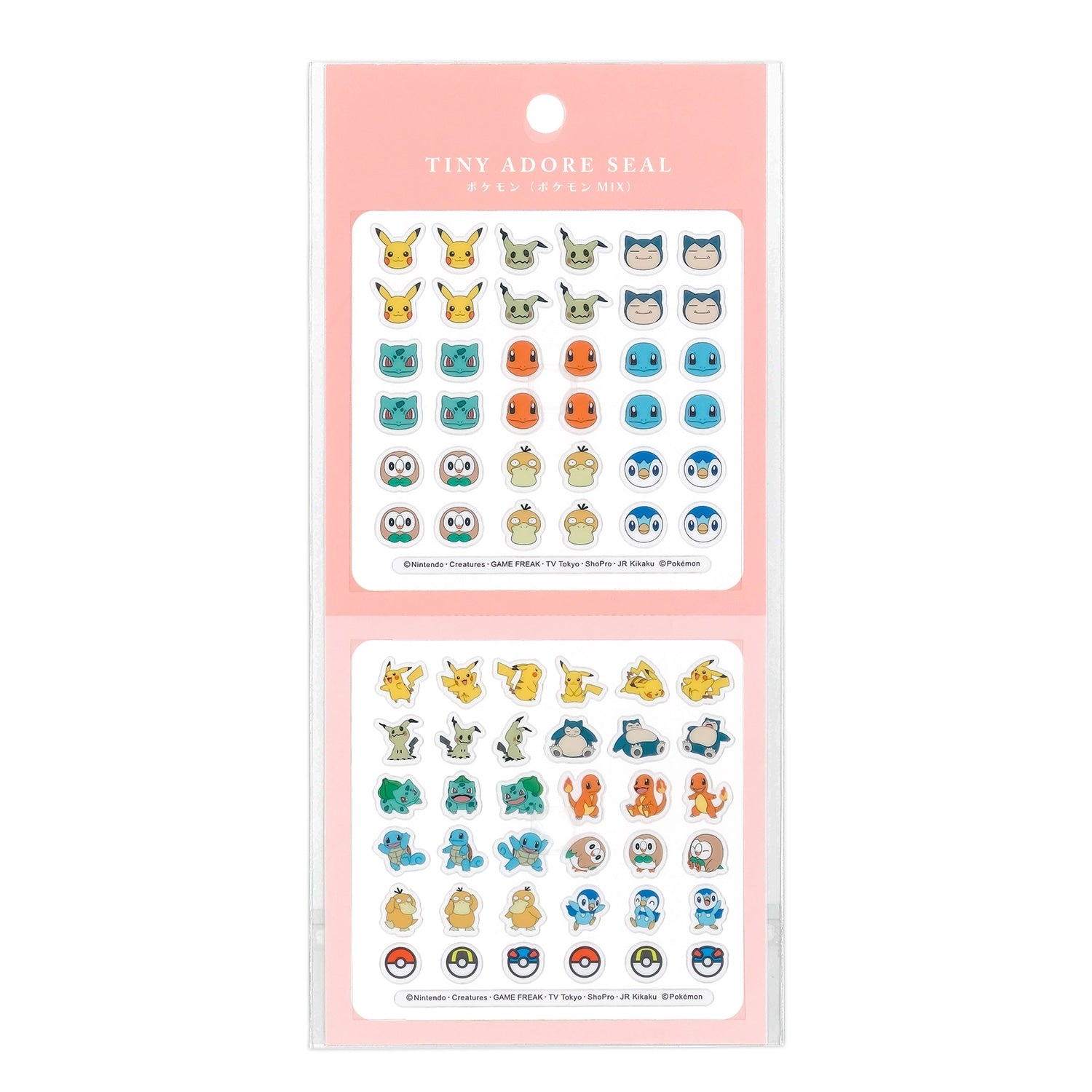 TINY ADORE SEAL/Pokémon MIX stickers from Japan, featuring colorful Pokémon characters