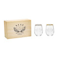 Pair glass set in wooden box Pokémon Garden Wedding