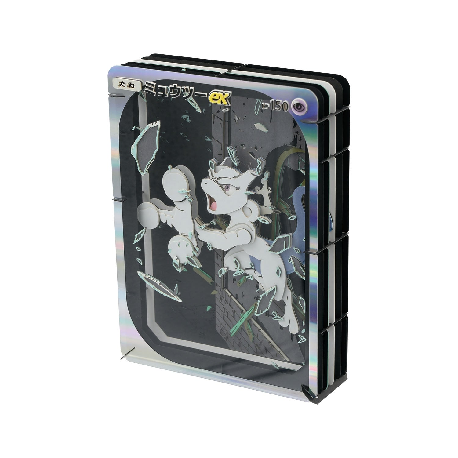 Japanese Pokemon Paper Theater Mewtwo ex, showcasing detailed card art