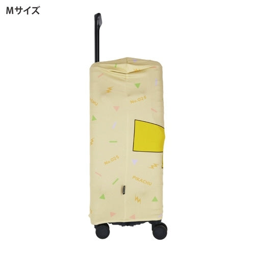 Japanese Pikachu Suitcase Cover M with Pikachu's iconic lightning bolt tail