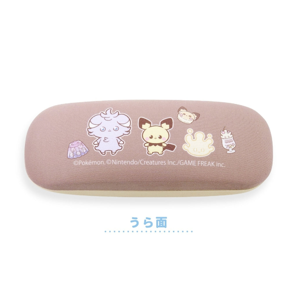Close-up of Pokemon Glasses Case YE Pocket Piece showing official logo from Japan