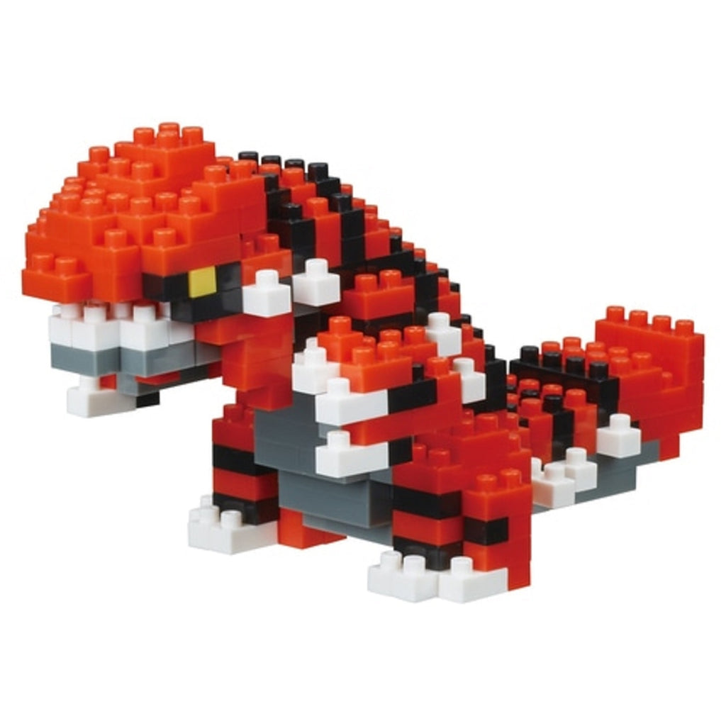 Nanoblock Groudon Pokemon collectible with vibrant colors from Japan