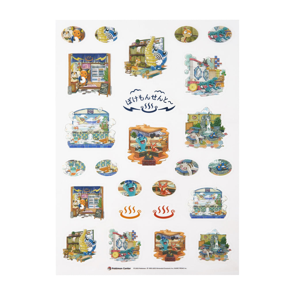 Official Pokemon Center Japan Sticker Set, showcasing detailed anime-style artwork from Japan