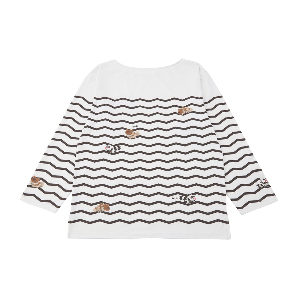 One-point embroidery long T-shirt Nitamono Zigzaguma & Galar Zigzaguma