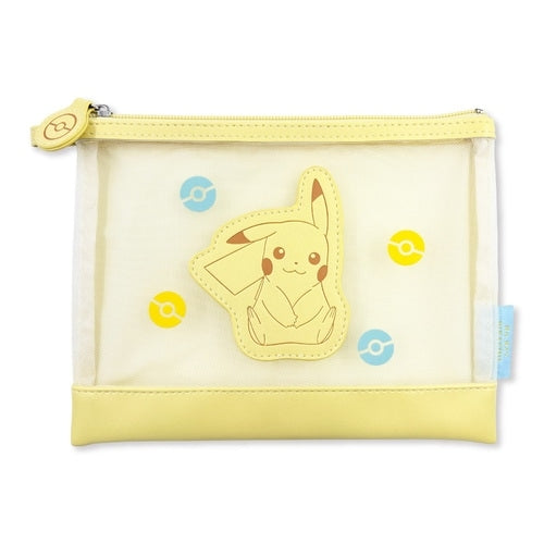 Mesh flat pouch pastel Pikachu