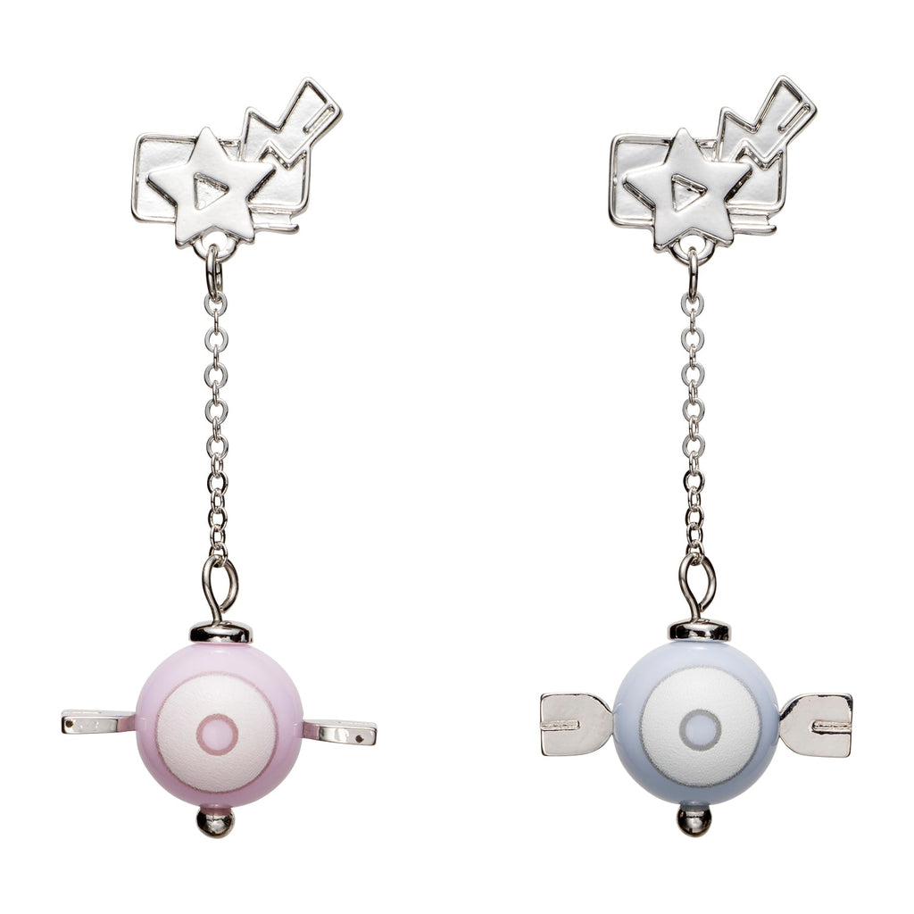 Pokemon earrings from Japan, featuring Nanjamo character design, authentic anime collectible