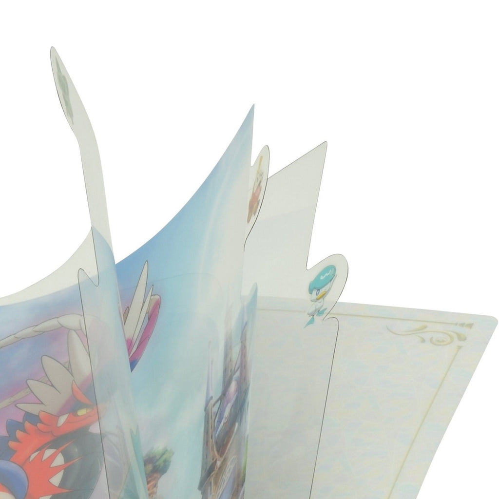 A4 3 pocket clear file scarlet