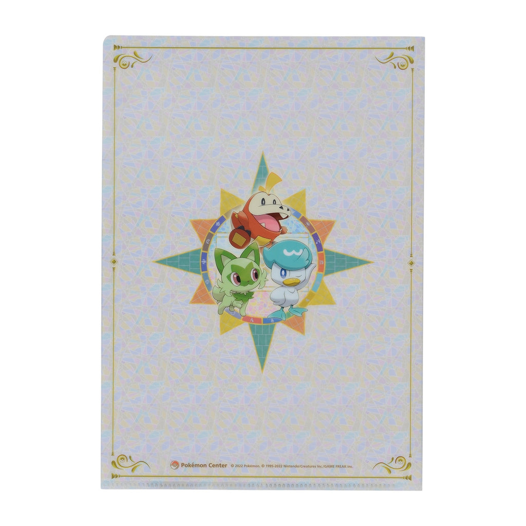 A4 3 pocket clear file scarlet
