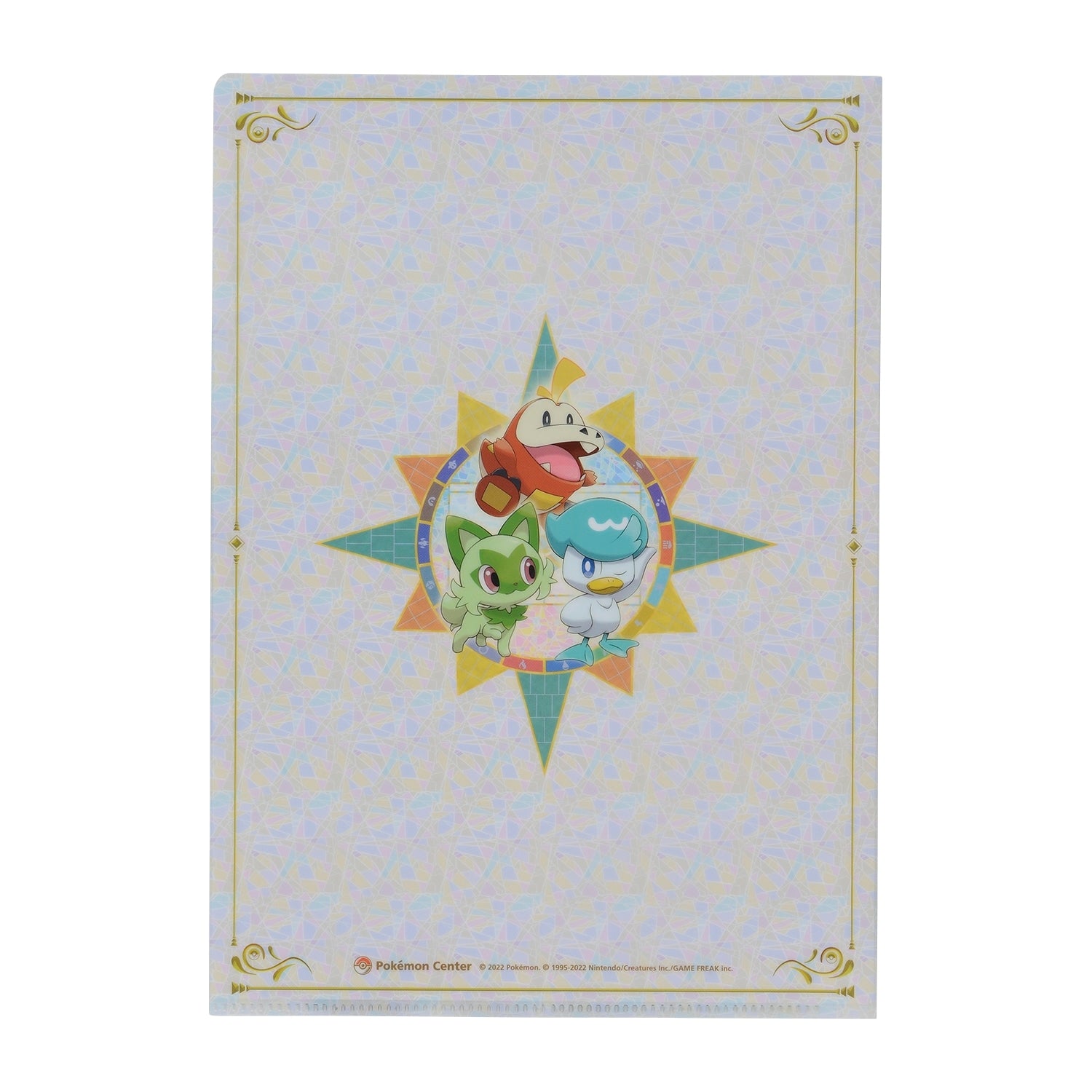 A4 3 pocket clear file scarlet