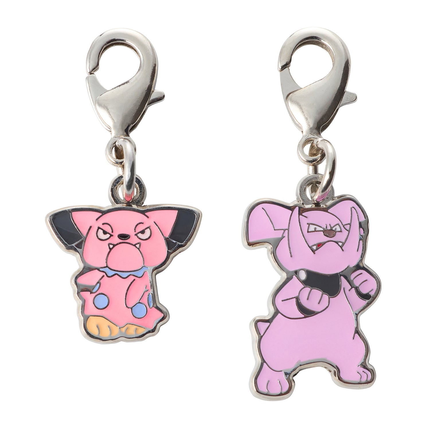 National Encyclopedia metal charm 209 Snubbull from Japan, featuring adorable Fairy-type Pokemon design