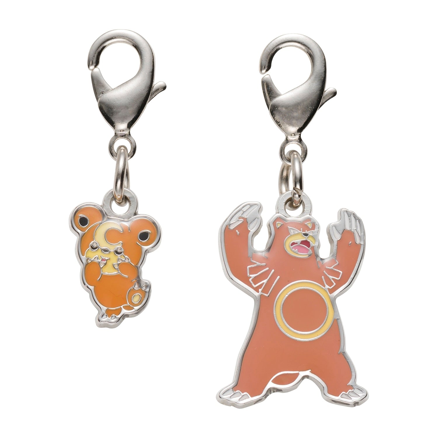 Teddiursa metal charm from Japan, featuring Normal-type Pokemon with detailed design