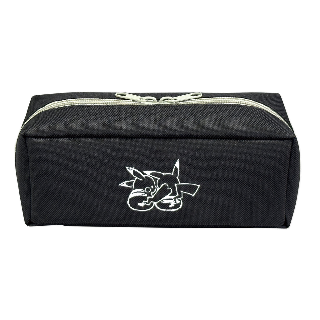 Authentic Japanese Pikachu Pen Case with detailed Pikachu design and logo