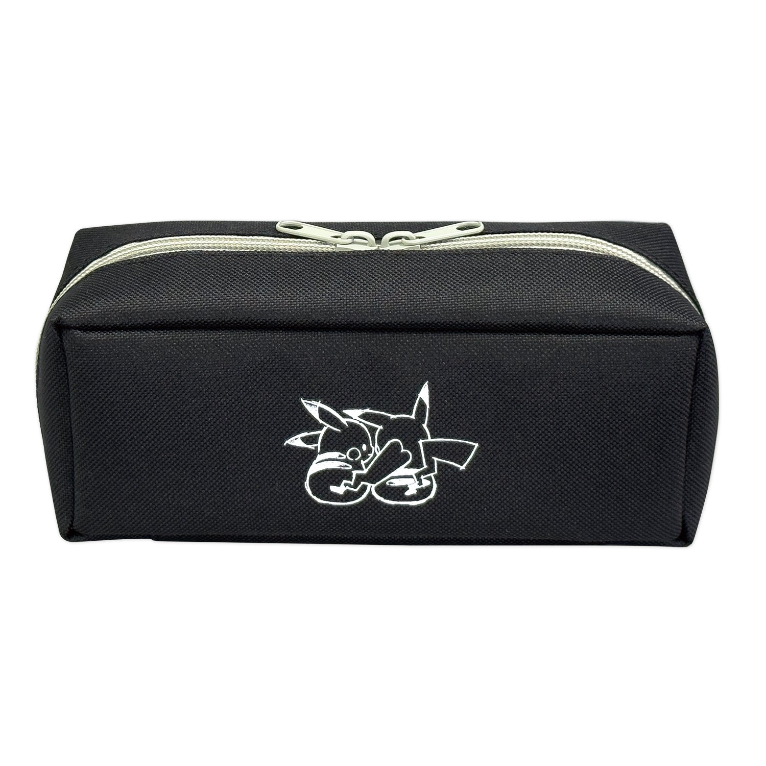 Authentic Japanese Pikachu Pen Case with detailed Pikachu design and logo