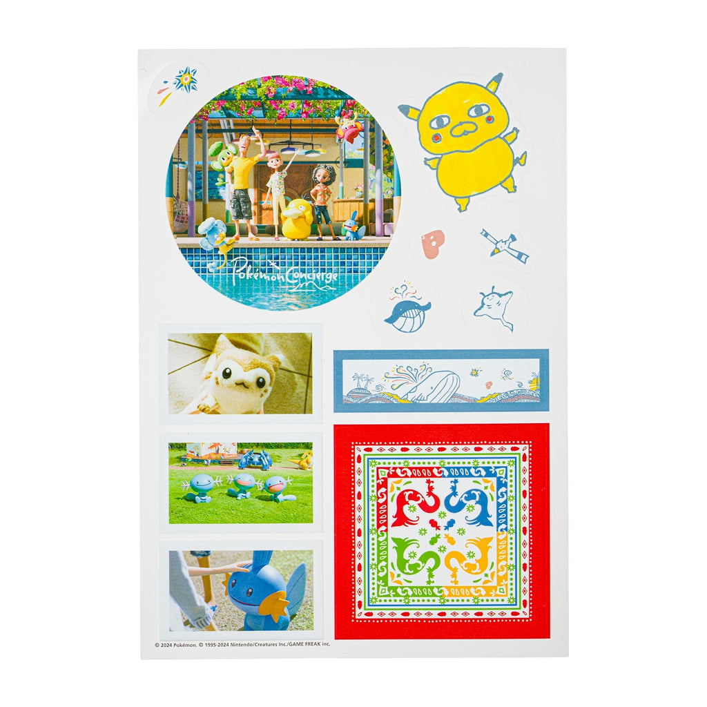 Pokemon Concierge Vendor sticker set packaging, featuring Japanese text, from Japan