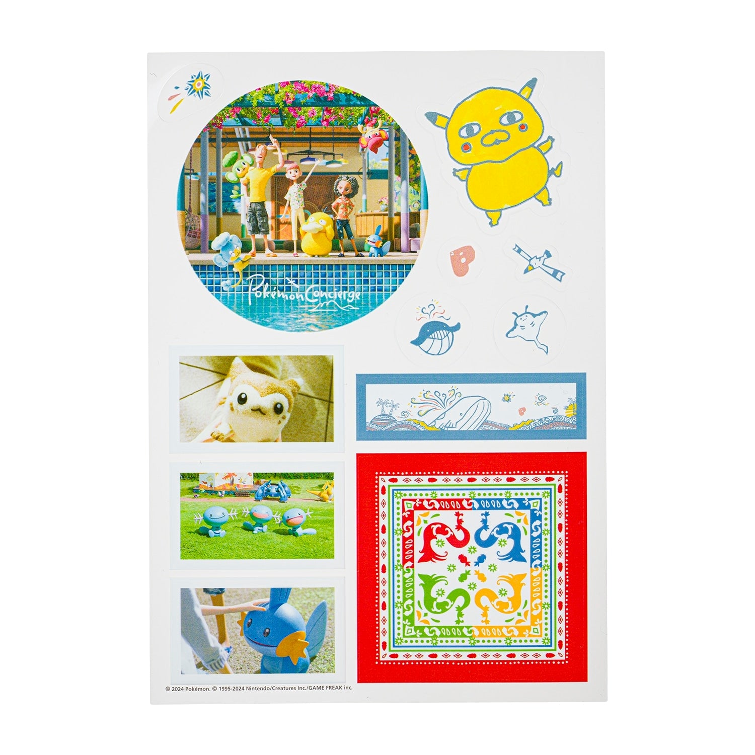 Pokemon Concierge Vendor sticker set packaging, featuring Japanese text, from Japan