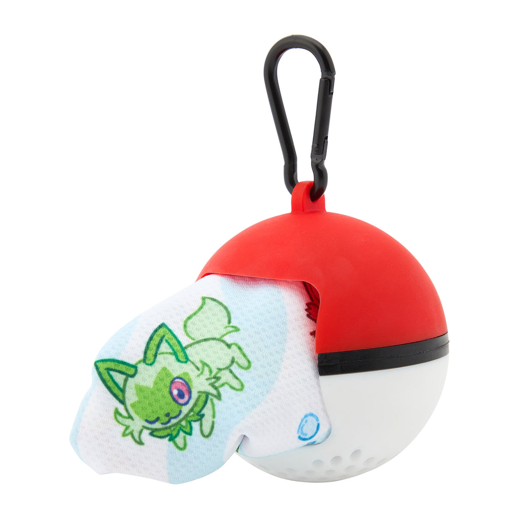 Pokemon Cool Towel in Monster Ball case, official Pokemon Center product from Japan