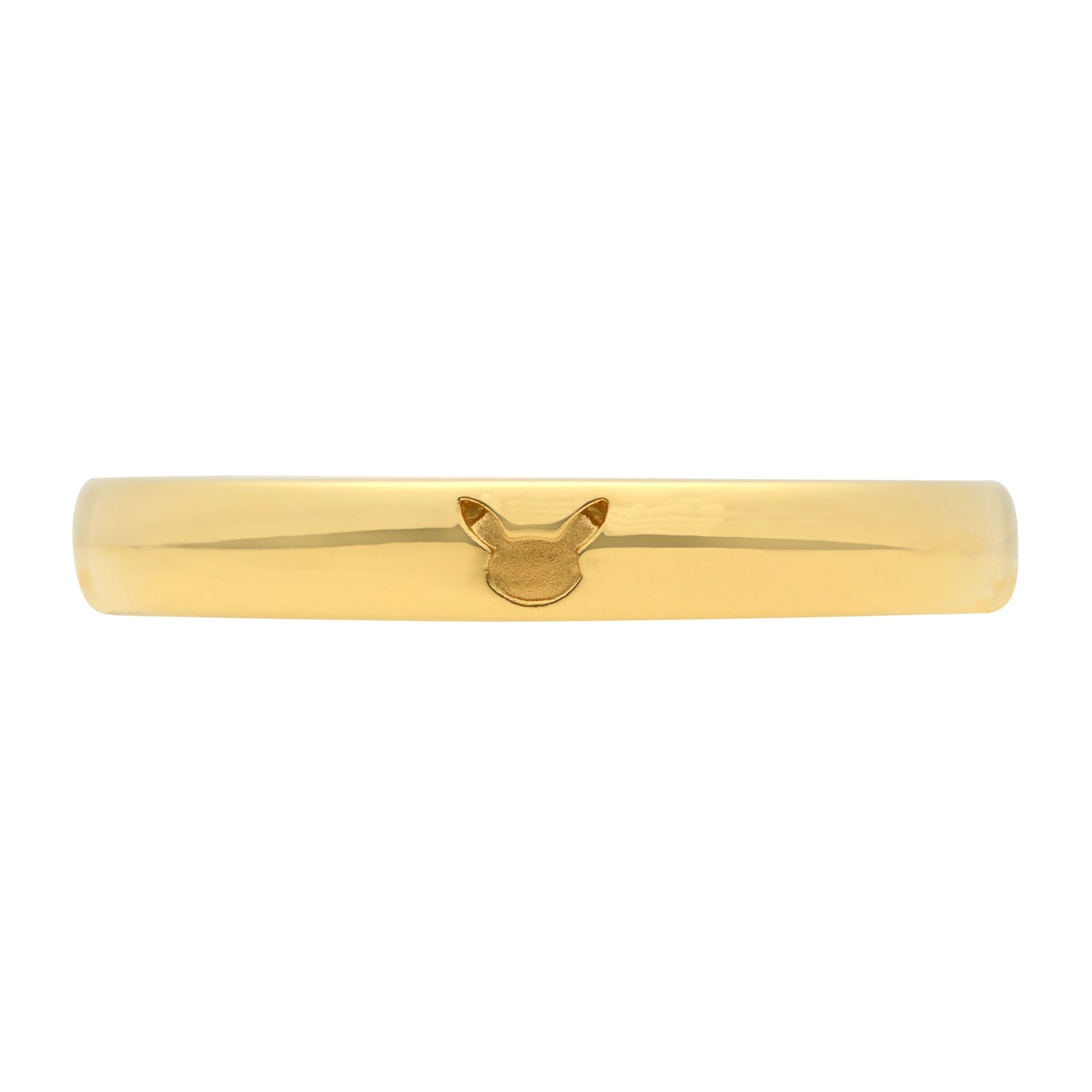 Pikachu Face Men's Wedding Ring from Japan - detailed gold plating