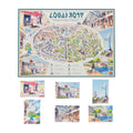 Set of 6 A2 posters and postcards Pokémon LEGENDS Z-A Miare City map