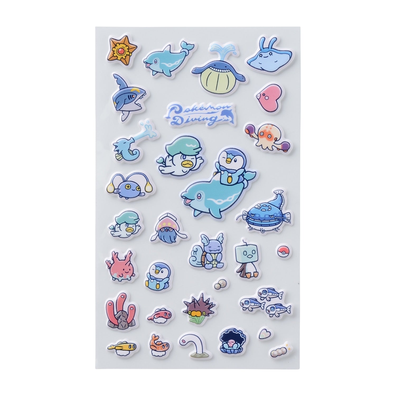 Authentic Pokémon Center Japan Plump sticker Pokémon Diving, collectible sticker from Japan